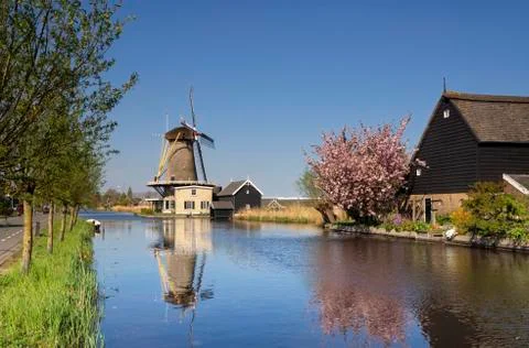 View at windmill De Vriendschap Stock Photos