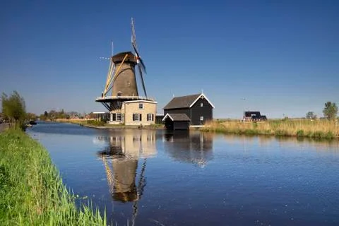 View at windmill De Vriendschap Stock Photos