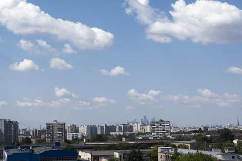 View from the window of the 8th floor. Sokolinaya Gora district Moscow Stock Photos