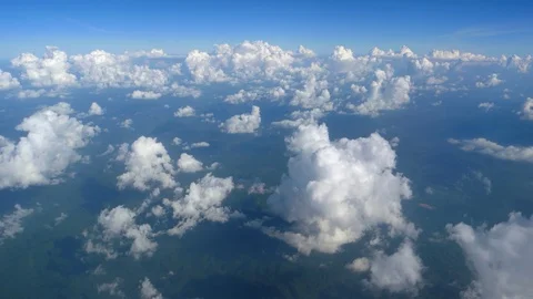 View from the window of the aircraft to the clouds Stock Footage 82751144