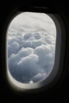 The view from the window of the aircraft on the Stock Photos