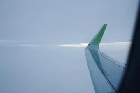 The view from the window of the aircraft on the Foto stock