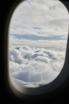 The view from the window of the aircraft on the Stock Photos