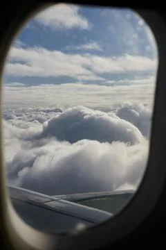 The view from the window of the aircraft on the Stock Photos
