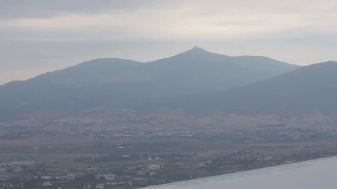 View from the window aircraft at the wing, sky, horizon Stock Footage 73269226