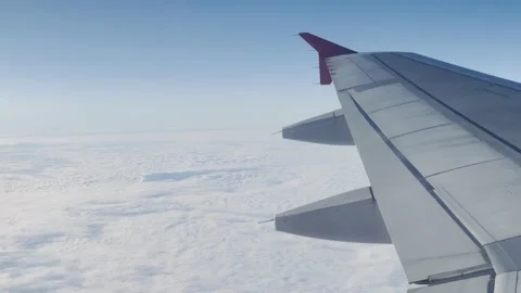 View from the window of the airplane 4k Stock Footage 145405451