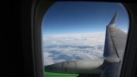 The view from the window of an airplane Stock-Footage 71153760