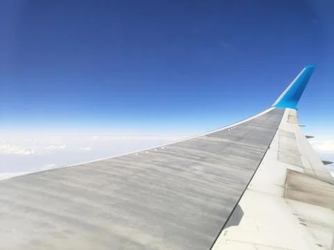 The view from the window of the airplane Stock Photos