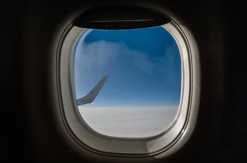 View from the window of an airplane Stock Photos