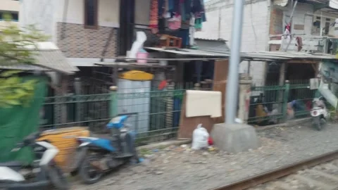 VIEW FROM WINDOW OF AIRPORT TRAIN Stock Footage 291531867