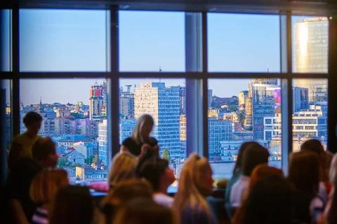 View from the window at the conference Foto stock