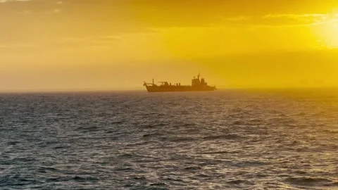 A view from the window of the Cruise Ship in the late afternoon. Stock Footage 267520491