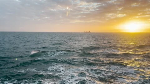 A view from the window of the Cruise Ship in the late afternoon. Stock Footage 267520495