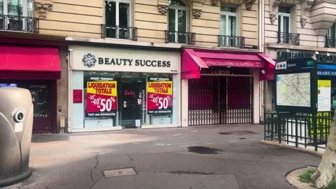 View from the window during a bus ride of Parisian streets, architecture. Stock Footage 311941328