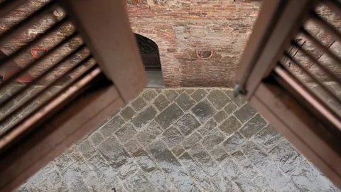 View from the window during the rain Stock Footage 105562242