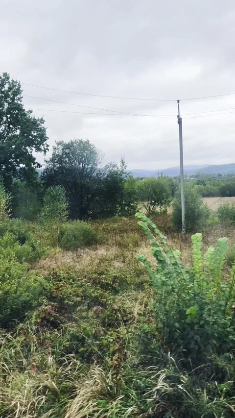 View from the window during a trip to the western region of Ukraine.  Stock-Footage 299708417