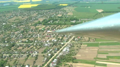 View from the window glider 1 Stock Footage 38334967