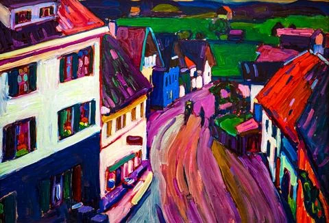 View from the window of the Griesbr Stock Illustration