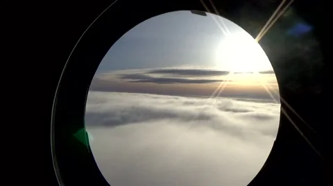 The view from the window of the helicopter. The entrance to the cloud Video stock 68603219