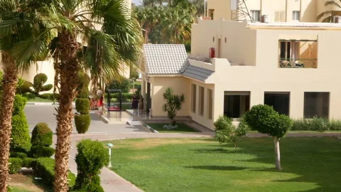 View from the window of a hotel complex in Egypt Video stock 147688916