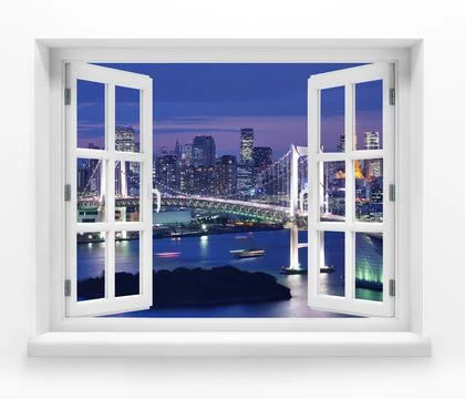 View from the window of a house Stock Photos