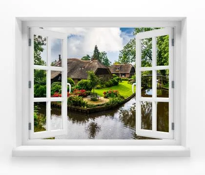 View from the window of a house Stock Photos