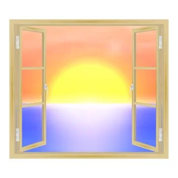 View from the window Stock Illustration