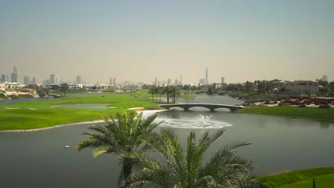 View from the window of the lake with the bridge Video stock 205439462