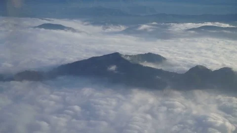 View from the window of a low flying aircraft Stock Footage 83452808