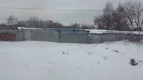 View from the window of a moving train (1) Stock Footage 232488213