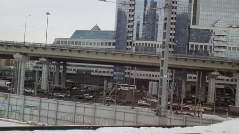 View  From Window Of Moving Train (4) Stock Footage 232810916