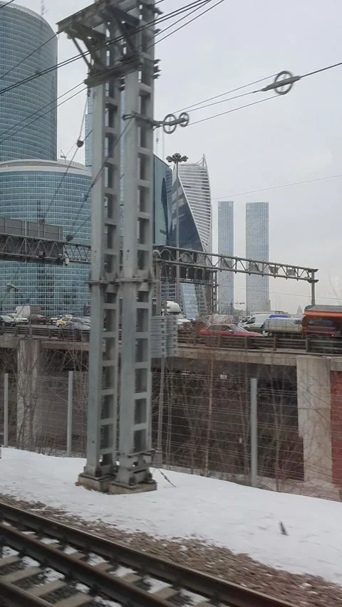 View  From Window Of Moving Train (5) Stock Footage 232888575