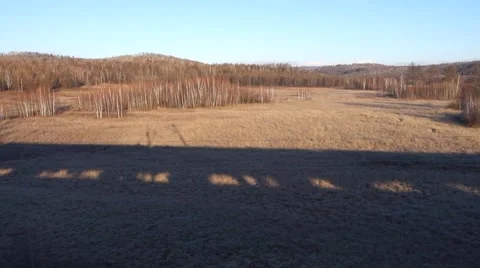 The view from the window of a moving train Stock Footage 56922069