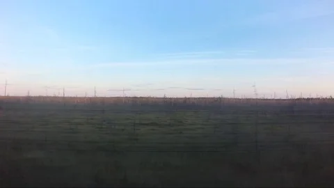 View from window in moving train Stock Footage 100920550