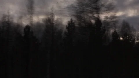 View from the window of a moving train Stock-Footage 105231390
