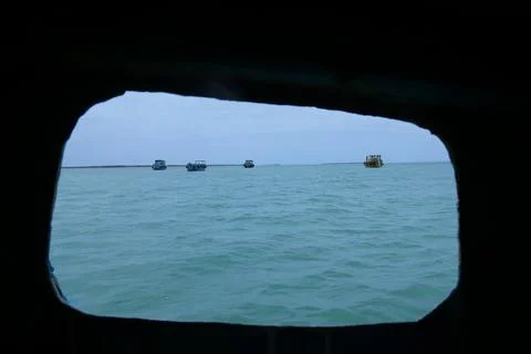 View from a window overlooking Stock Photos