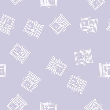 View from window on paris line seamless pattern Illustrazione stock