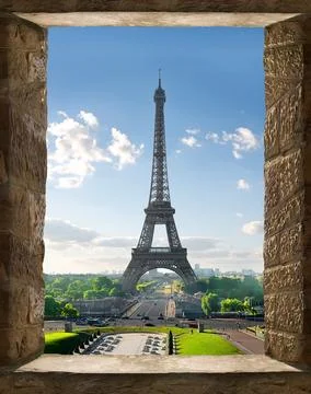 View from window of Paris Foto stock