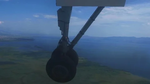 View from the window on the part of the aircraft. Stock Footage 113530929