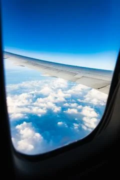 The view from the window of a passenger plane 写真素材