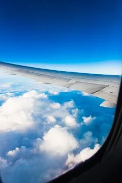 The view from the window of a passenger plane Foto stock