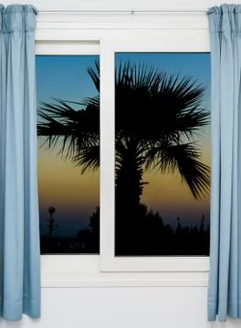 View from the window on the Foto stock