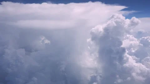View from the window of the plane on the clouds Stock Footage 246945207