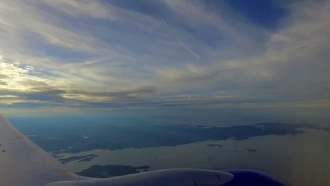 The view from the window of a plane Stock Footage 82046919