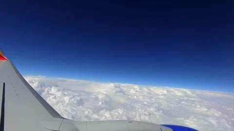 The view from the window of a plane Stock Footage 82051478