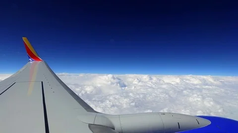 The view from the window of a plane Stock Footage 82052537