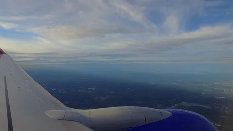 The view from the window of a plane Stock Footage 82082082