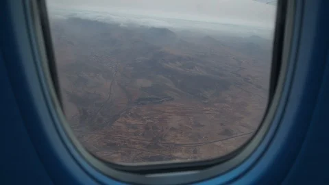 View from the window of the plane Stock Footage 102230763