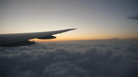 View from the window of the plane Stock Footage 106613508