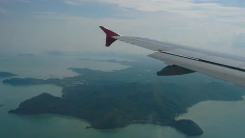 View from the window of the plane Video stock 156710124